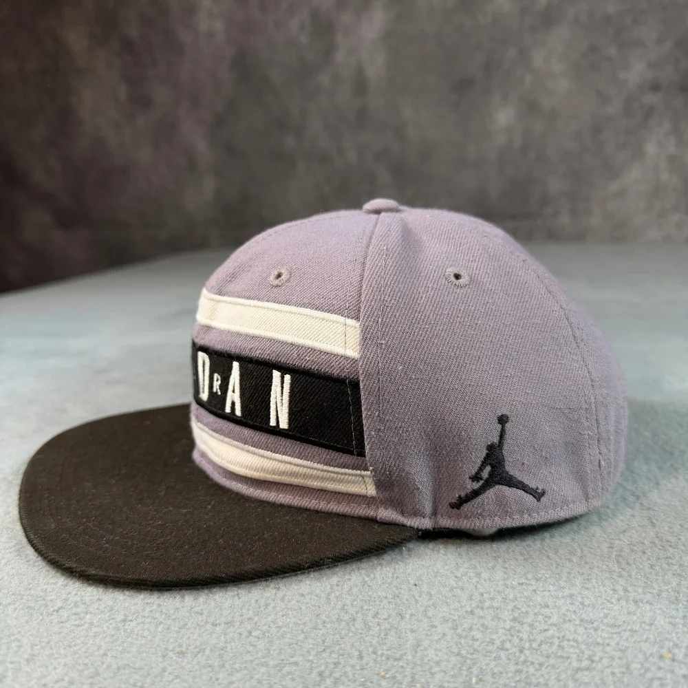Jordan Brand Youth‎ Snapback Hat Grey Black White Stripe Jumpman Adjustable Cap